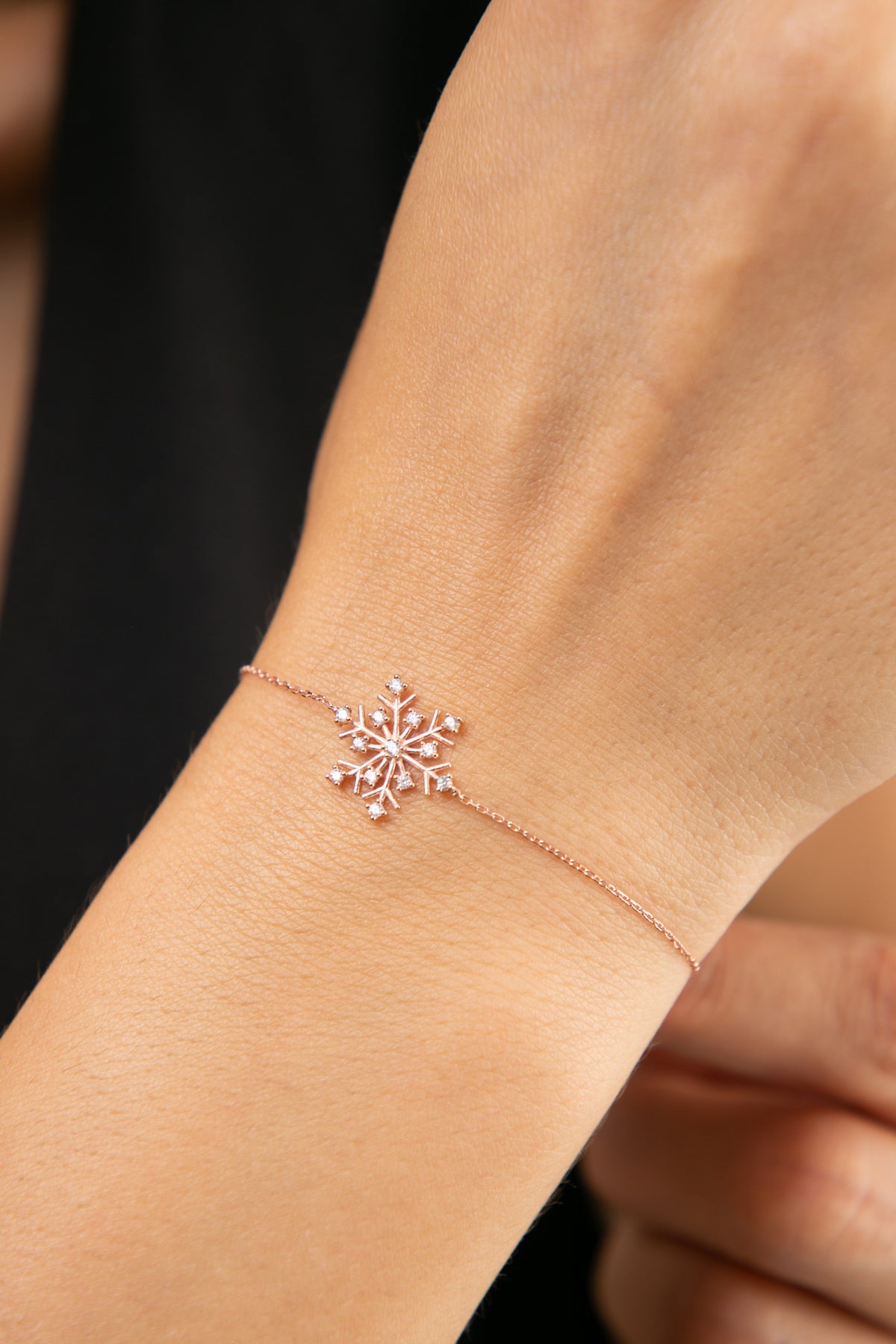 Bracelet flocon de neige en argent sterling 925 pour femmes, vente en gros