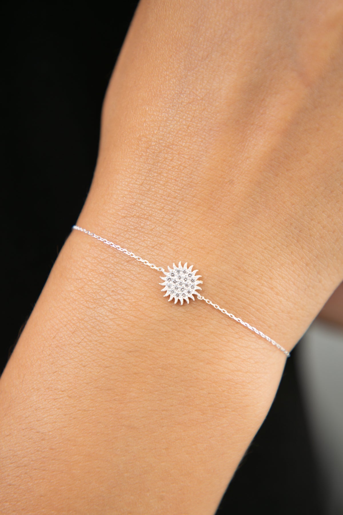 Bracelet en argent sterling 925 pour femmes, modèle soleil, vente en gros