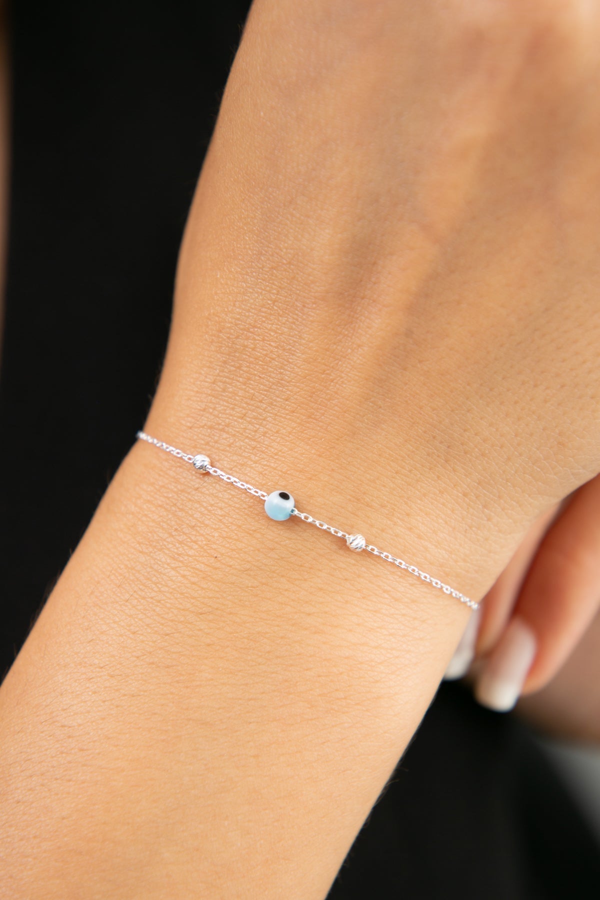 Bracelet Dorika mauvais oeil en argent sterling 925 pour femmes, vente en gros