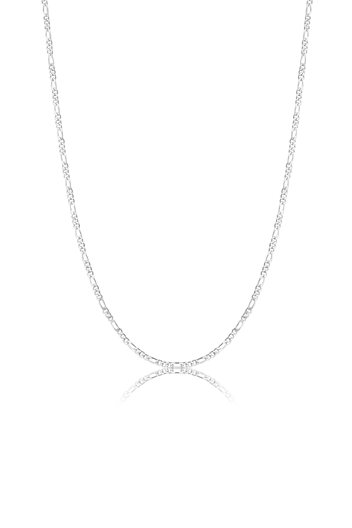 Collier en argent sterling 925 avec chaîne Figaro pour hommes en gros