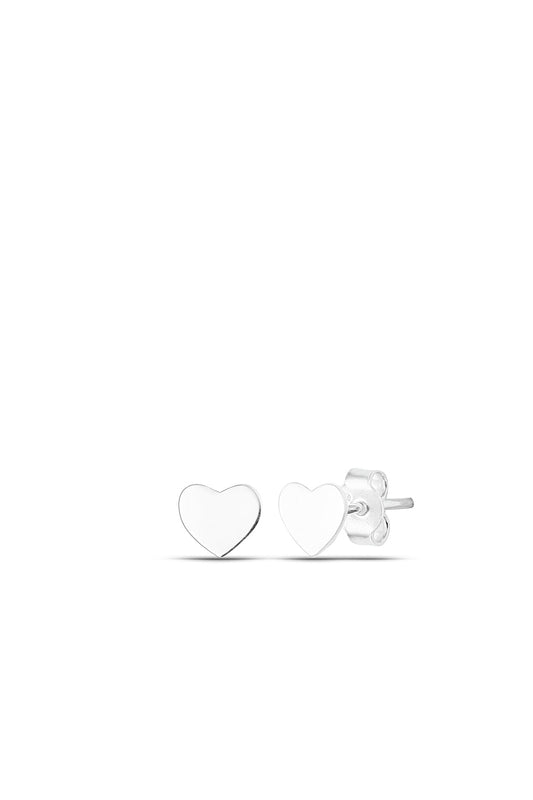 Boucles d'oreilles motif coeur avec placage rhodium en argent sterling 925 pour femmes, vente en gros  