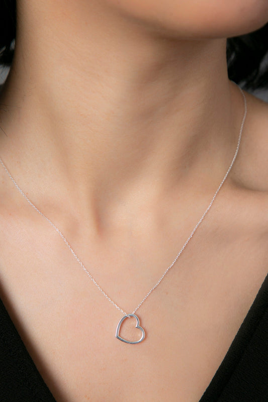 Collier coeur en argent sterling 925 pour femmes en gros (spécial Saint-Valentin) 