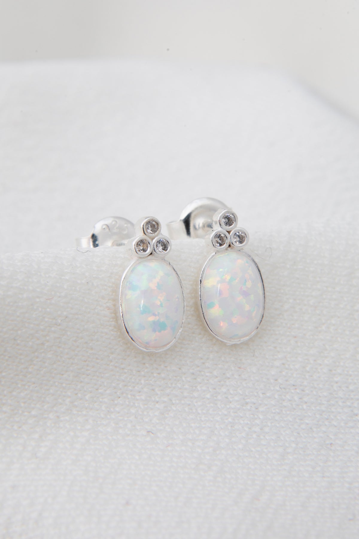 Wholesale Women's Teardrop Opal 925 Sterling Silver Earrings