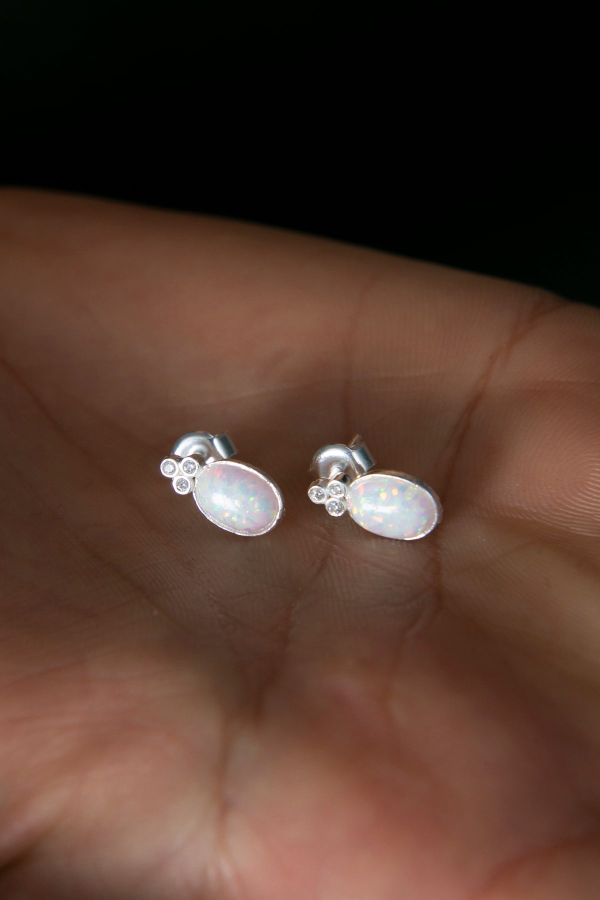 Wholesale Women's Teardrop Opal 925 Sterling Silver Earrings