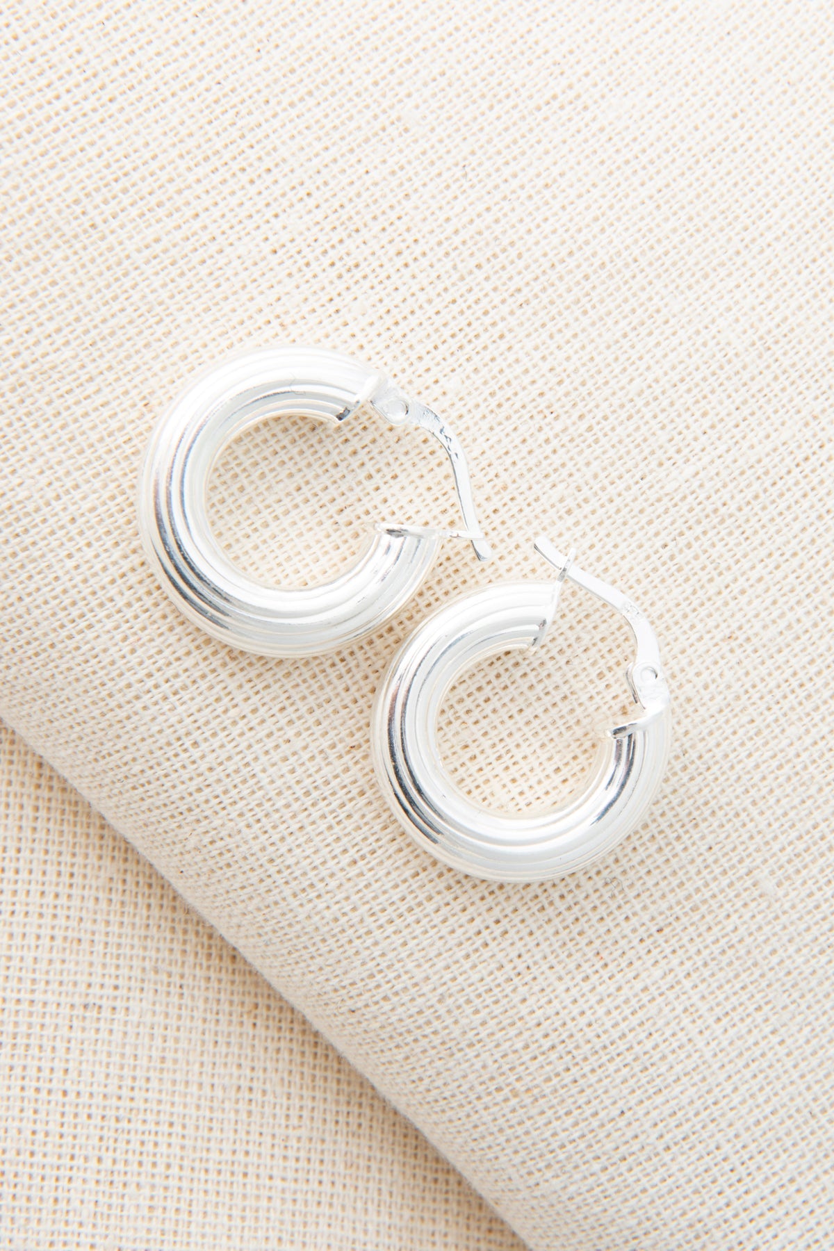 Boucles d'oreilles créoles en argent sterling 925 pour femmes en gros