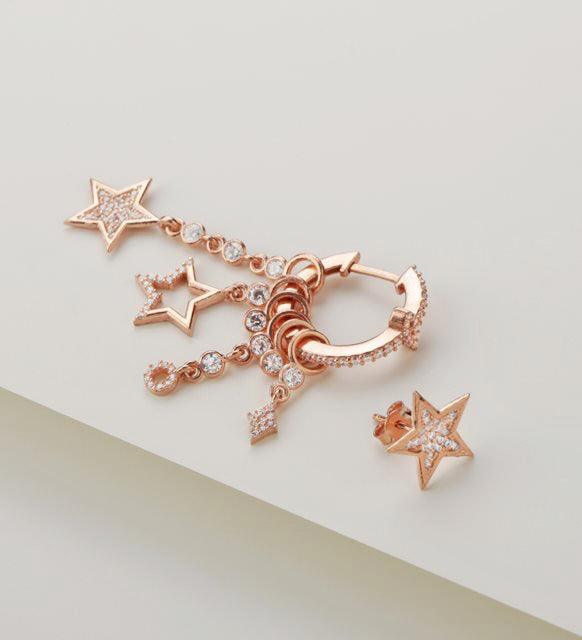 Wholesale Women's Star Model 925 Sterling Silver Earrings