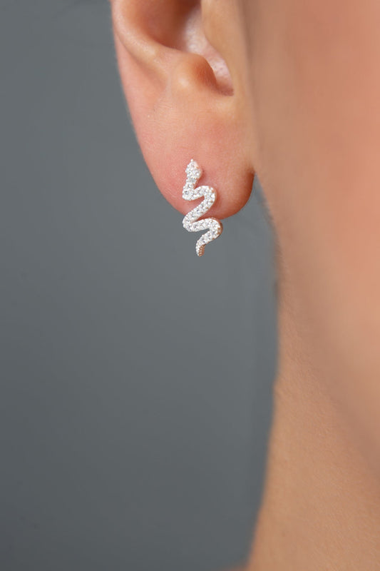 Wholesale Women's 925 Sterling Silver Snake Earrings