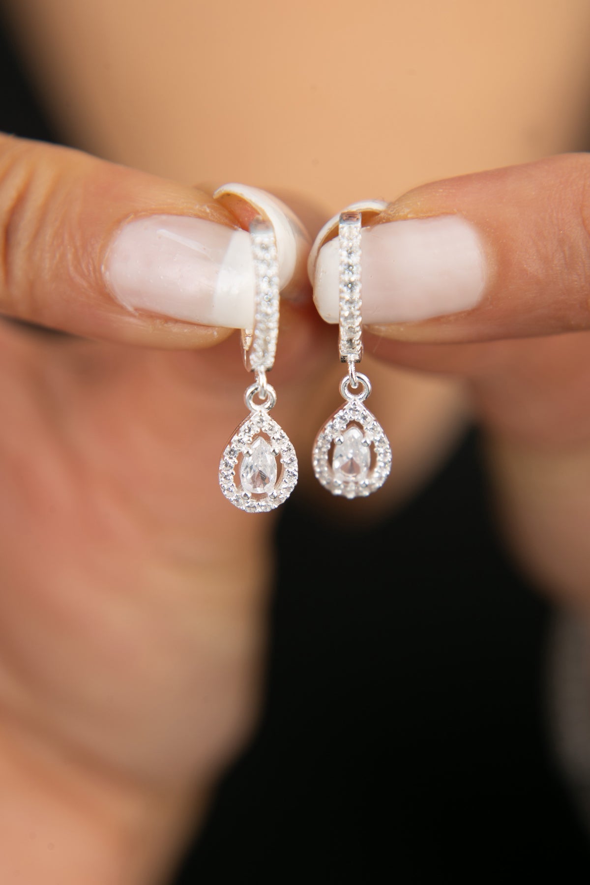 Wholesale Women's "Waterdrop" Model 925 Sterling Silver Earrings