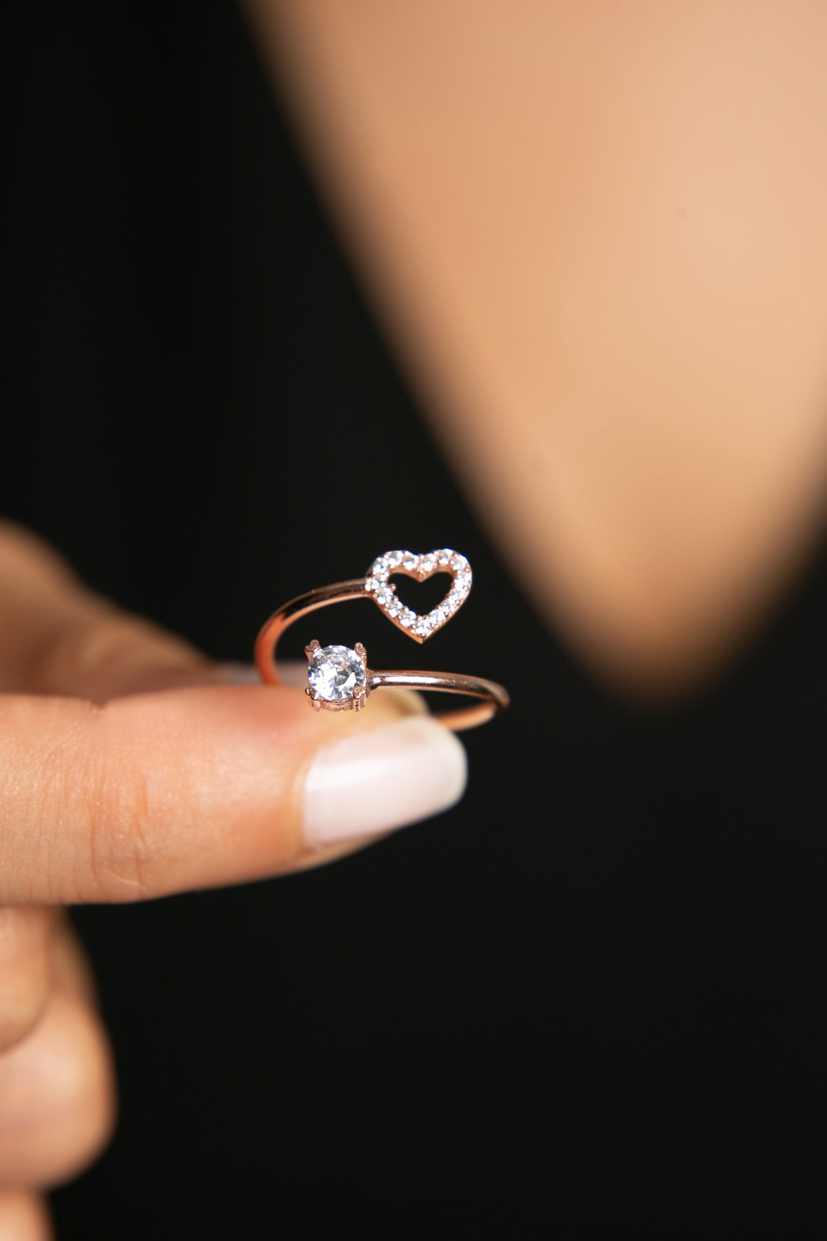 Wholesale  Women's Heart-Detailed 925 Sterling Silver Ring