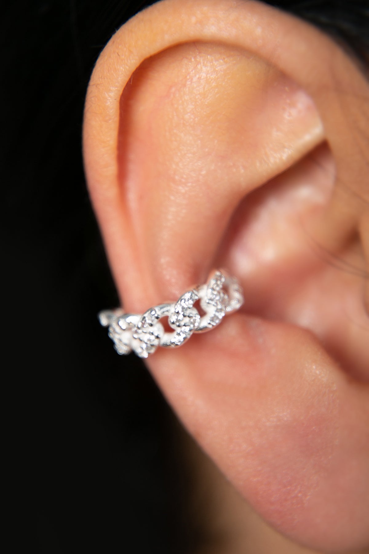 Boucle d'oreille cartilage en argent sterling 925 pour femmes en gros avec un design gastronomique 