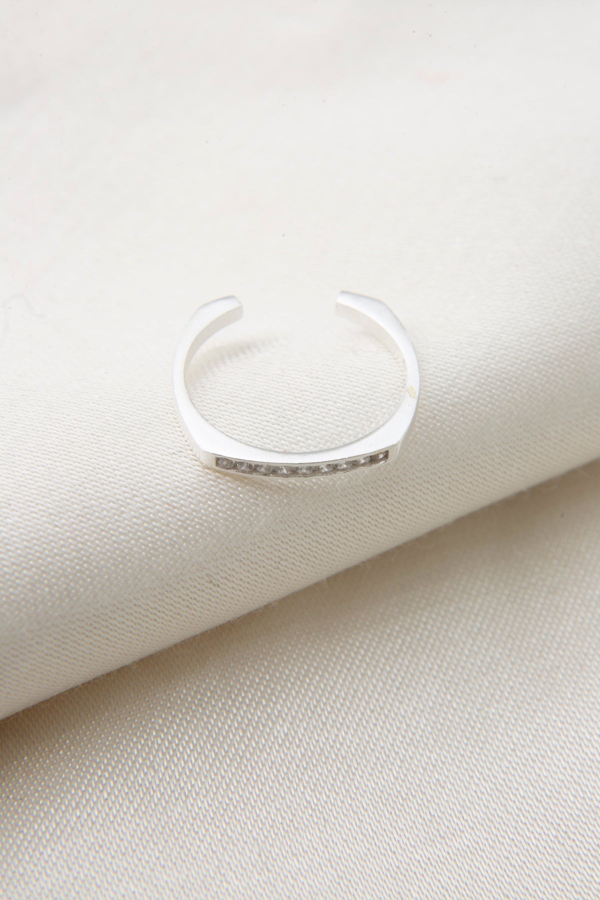 Bague minimaliste empilable avec pierres en argent sterling 925 pour femmes, vente en gros