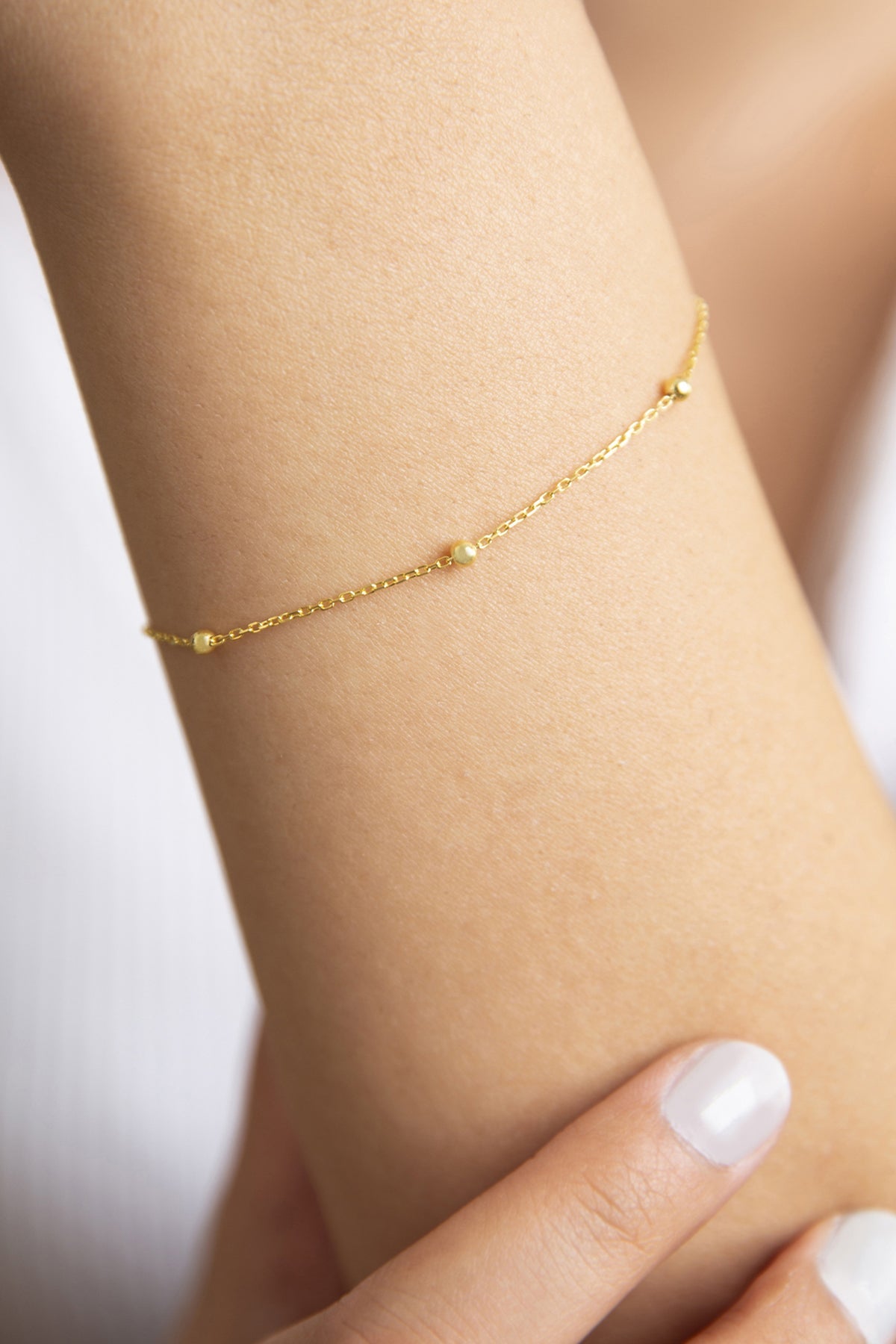 Wholesale Gold-Plated Ball Chain Bracelet