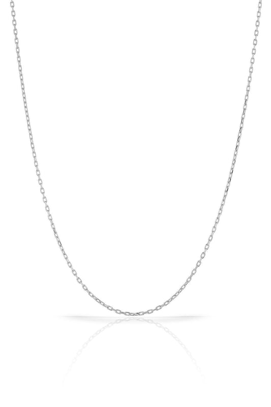 wholesale Women's Rhodium-Plated Force Chain Necklace in 925 Sterling Silver