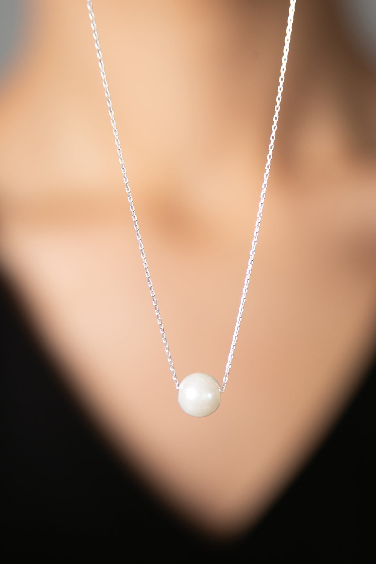 Wholesale Women's Pearl Model 925 Sterling Silver Necklace